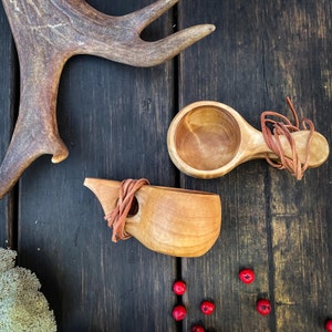 Kuksa cup for liquor, birch gnarl