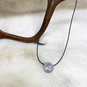 Handmade Reindeer Antler Pendant: Engraved Nordic Design