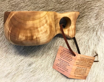 Kuksa cup small, birch gnarl, one finger