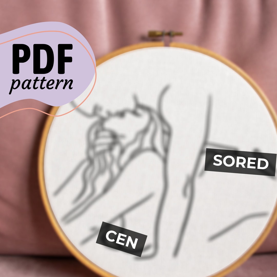Kiss Me Back Erotic Embroidery PDF Pattern & Instructions Beginner Friendly  18, Sexy Couple, Kinky, Sex Position, Nude, Line Art - Etsy