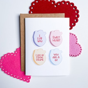 Candy Hearts Valentine's Day card - doctor, cardiologist, nurse, medical student funny card
