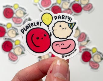 Platelet Party - medical sticker, hematology, hematologist, cardiology, oncologist, blood cells, laboratory medicine, doctor, nurse