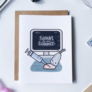 Gracias por su orientación - Tarjeta de agradecimiento, radiólogo, técnico en radiología, ecografista, médico, doctor, enfermera