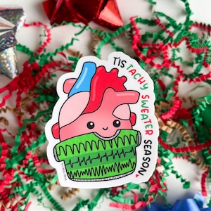 Tachy Sweater sticker - doctor, nurse, cardiology, bypass surgery, cardiovascular surgeon, medical sticker