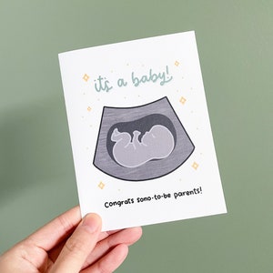C'est un bébé (Félicitations aux futurs parents) - baby shower, grossesse, radiologie, médecin, infirmière, imagerie diagnostique, carte de voeux rad tech