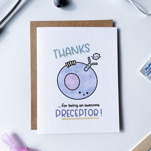 Merci d'être un super pReceptor - carte de remerciement, éducateur, scientifique, infirmière, médecin