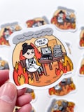 This is Fine sticker - doctor, nurse, family medicine, healthcare crisis, medical sticker product logo