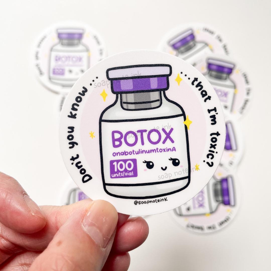 Botox - Medical Sticker, Dermatology, Aesthetics, Nurse, Nurse ...