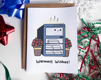 Warmest Wishes - Holiday card, medical pun, nurse, doctor, surgeon, healthcare worker