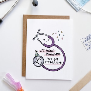 Let's get Littmann - birthday card, card for doctor, nurse, cardiologist, family doctor, respirology, pediatrician, medical student,