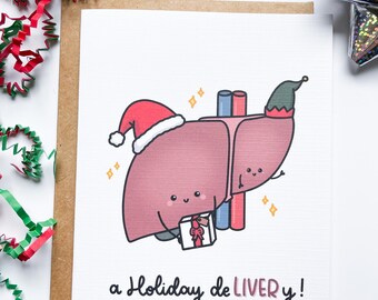 A Holiday DeLIVERy - doctor, nurse, medical card, liver, hepatologist, gastroenterologist, holiday card