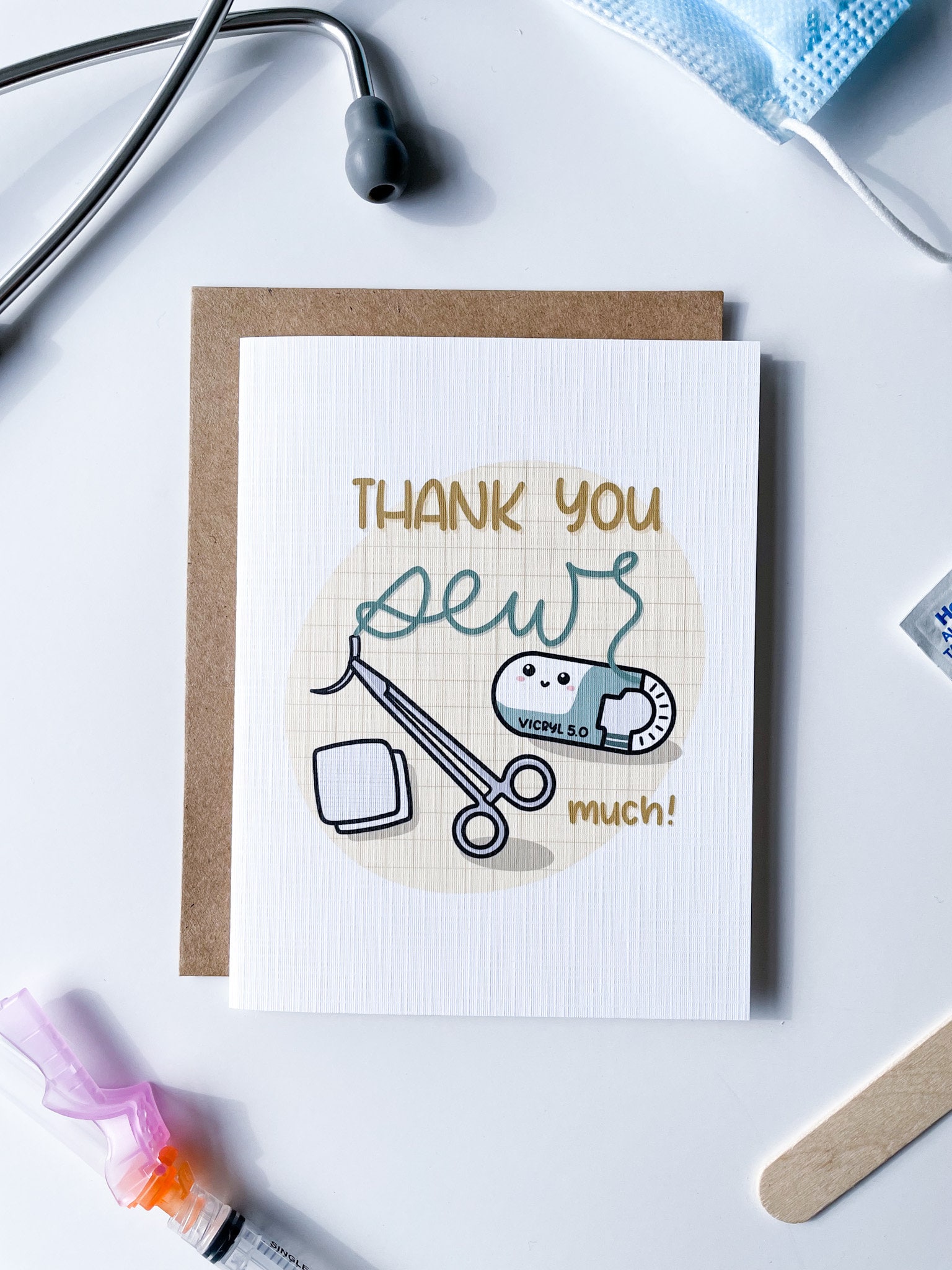 Thank You Sew Much Thank You Card Doctor Surgeon Nurse - Etsy