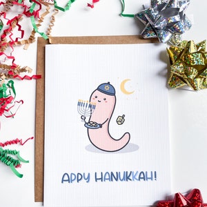 Appy Hanukkah - Carte de Hanoucca, appendice, chirurgien généraliste, gastro-entérologue, soins de santé, appendicectomie