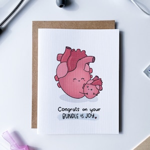 Félicitations pour votre Bundle of Joy : grossesse, baby shower, nouveau parent, cardiologie, cœur, carte médicale