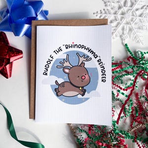 Rudolf la renna - biglietto di auguri di Natale, otorinolaringoiatria, otorinolaringoiatra, infermiere, medico, chirurgo, operatore sanitario