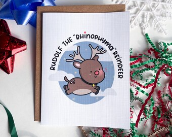 Rudolf the Reindeer - Christmas card, otolaryngology, ENT, nurse, doctor, surgeon, healthcare worker