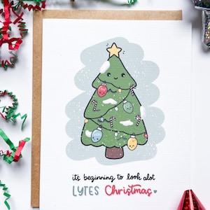 A Lot Lytes Christmas - presente de feriado, médico, enfermeiro, médico, medicina interna, cartão de felicitações