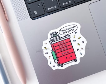 Crash Cart - medical sticker, emergency medicine, anesthesia, anesthesiologist, ICU, doctor, nurse