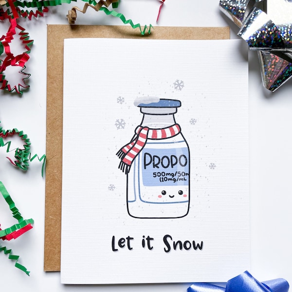 Let It Snow - holiday card, anesthesiologist, respiratory therapist, doctor, nurse, icu