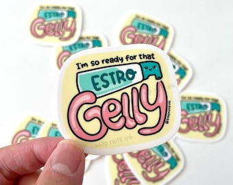 Estro-gelly - medical sticker, obstetrics, gynecology, midwife, family doctor, menopause, reproductive health, nurse, hormones, vagina