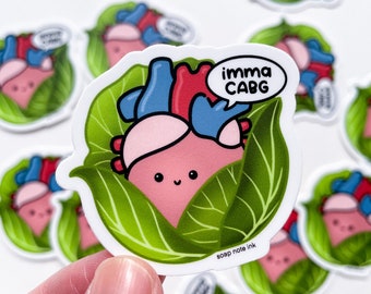 Imma CABG sticker - doctor, nurse, cardiology, bypass surgery, cardiovascular surgeon, medical sticker