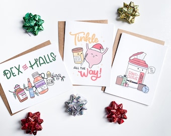 Holiday Card Bundle - medical cards, holiday cards for doctor, nurse, healthcare workers