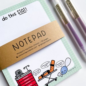 Do this Stat! Notepad - medical student, doctor, nurse, ER, paramedic, anesthesia, ICU, medical notepad