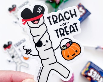 Trach or Treat - vinyl sticker, Halloween, anesthesiologist, anesthesia nurse, respiratory therapist, respirology, ENT, medical student