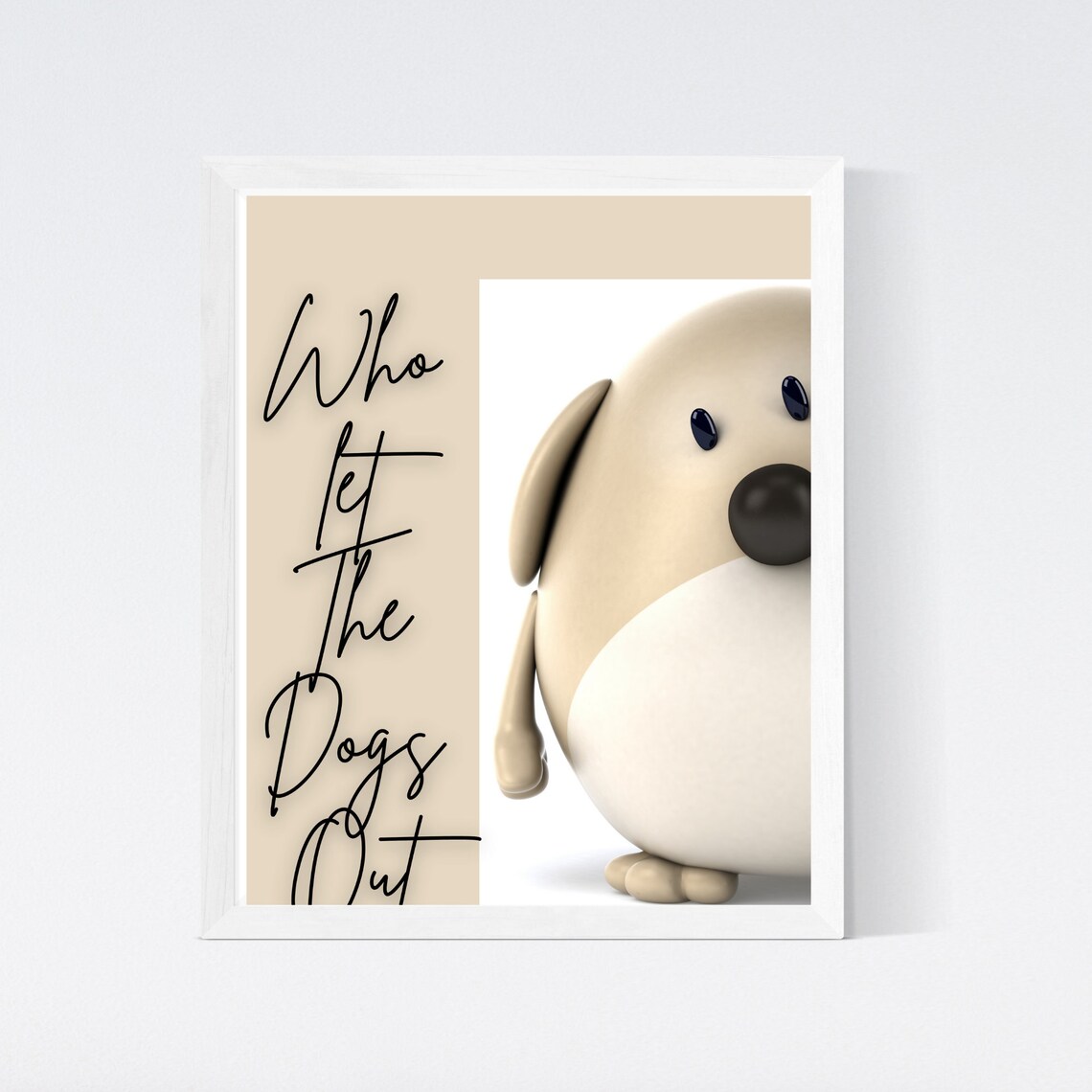 Cute Dog Wall Art/ Dog Wall Art/ Dog Lover Gift/dog Nursery Etsy