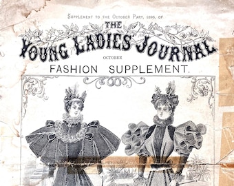 The Young Ladies' Journal Fashion Supplement - Octobre 1896 - PDF