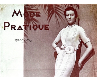 1930 年代のヴィンテージ フランスのファッション雑誌 Modes et