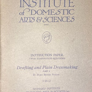 Woman&#39;s Institute of Domestic Arts and Sciences - Drafting and Plain Dressmaking, Part Four - PDF
