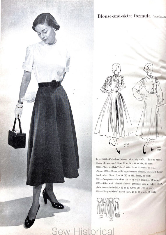 Vogue Pattern Book - April/may 1948 - PDF - Etsy