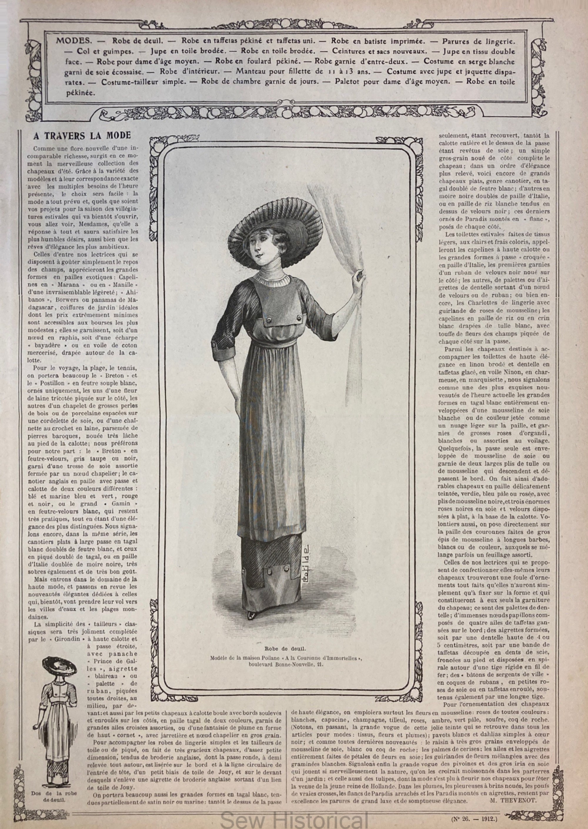 HH-6398 □送料込□ Le Petit Echo de la Mode 1912年 フランス