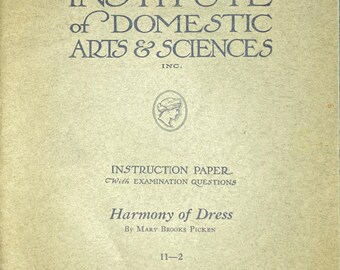 Woman's Institute of Domestic Arts and Sciences - Harmony of Dress - First Edition - PDF