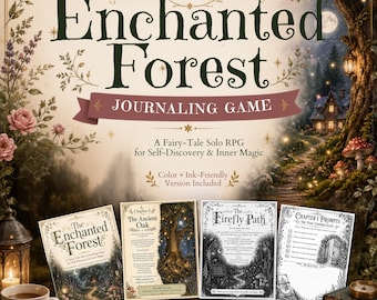 Enchanted Forest Journaling Game | Fairy Tale Solo RPG, Self-Discovery Prompts (PDF)
