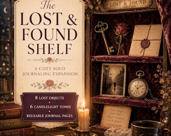 Lost & Found Journaling Expansion | Cozy Solo RPG, Self Reflection Prompts (Digital Download)
