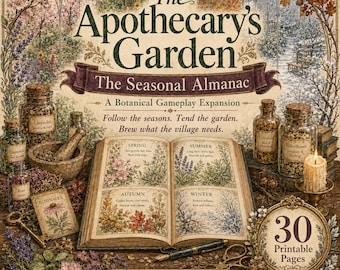 Seasonal Apothecary Journaling Game Expansion | Cozy Solo RPG Printable | Botanical Garden PDF