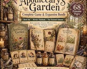 Apothecary's Garden Solo RPG Bundle | Botanical Journaling Game (PDF)