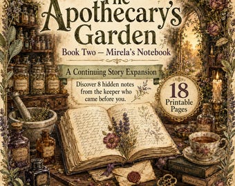Apothecary Journaling Game Expansion | Cozy Solo RPG Printable | Mirela’s Notebook Story PDF