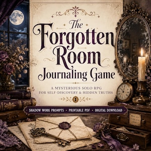 Mystery Journaling-game afdrukbaar | Schrijfinstructies voor schaduwwerk | Zelfontdekkingsdagboek pdf | De vergeten kamer