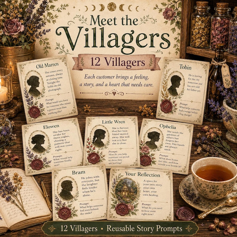 Cozy Apothecary Solo RPG | Self-Care Journaling Game (Digital Download) image 4