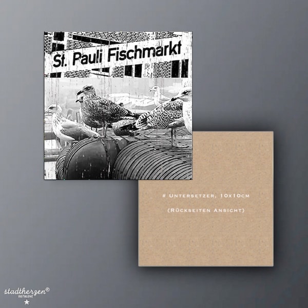 St.Pauli Fischmarkt Stadtherzen®Coaster