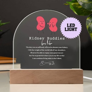 Kidney Buddies Acrylic Arch Transplant Anniversary Gift, Kidney Donor Gift, Kidney Transplant, Kidney Transplant Gift Ideas, Transplant Gift