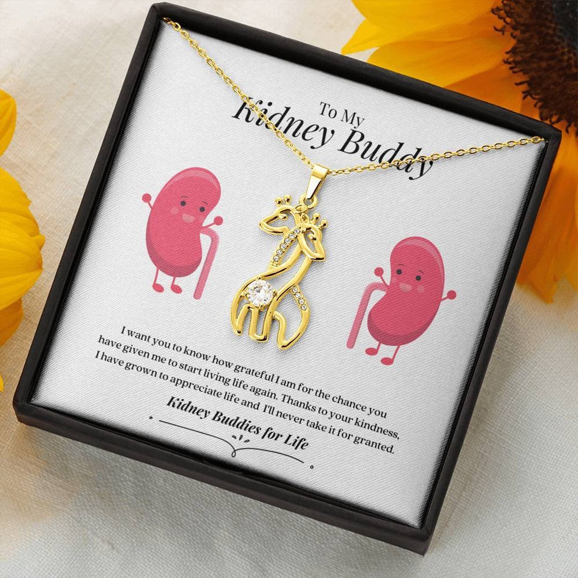 Kidney Buddies Necklace Kidney Donor and Recipient Kidney Etsy