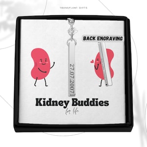 Kidney Buddies Custom Transplant Date Keychain, Transplant Anniversary Gift, Gift of Life, Kidney Transplant Gifts, Kidney Donor Gift
