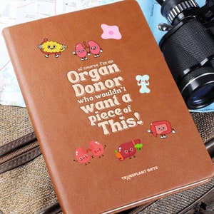 Organspender Leder Journal, Transplantation Reise Notizbuch, lustiges Transplantations Geschenk, Dankbarkeit Journal, Transplantation Planer, Organspender Geschenk