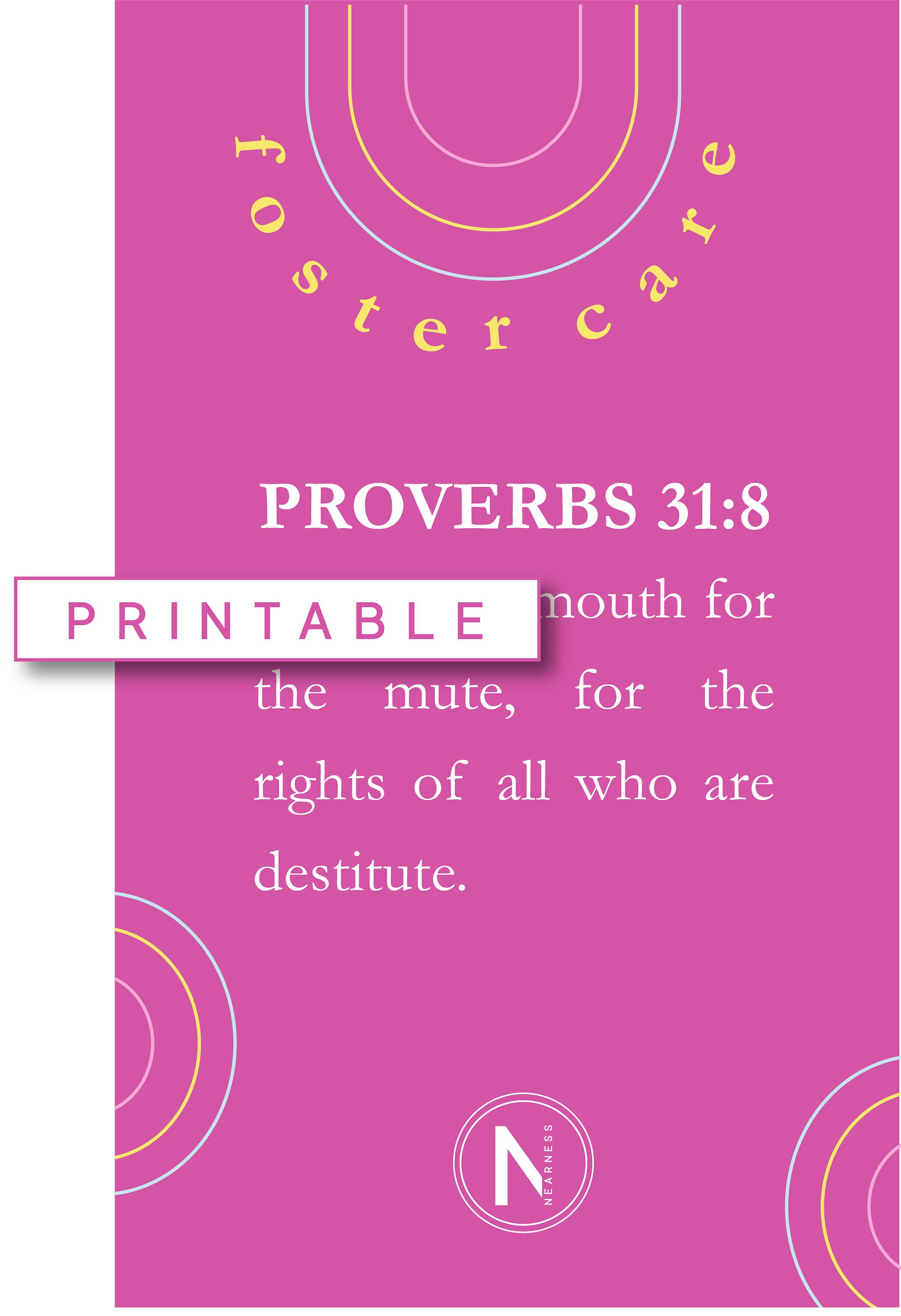 PRINTABLE FOSTER CARE 5x3 Bible Verse Cards Bible Etsy