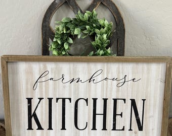 Rustic Country Kitchen Wooden Sign - Farmhouse Decor - Etsy