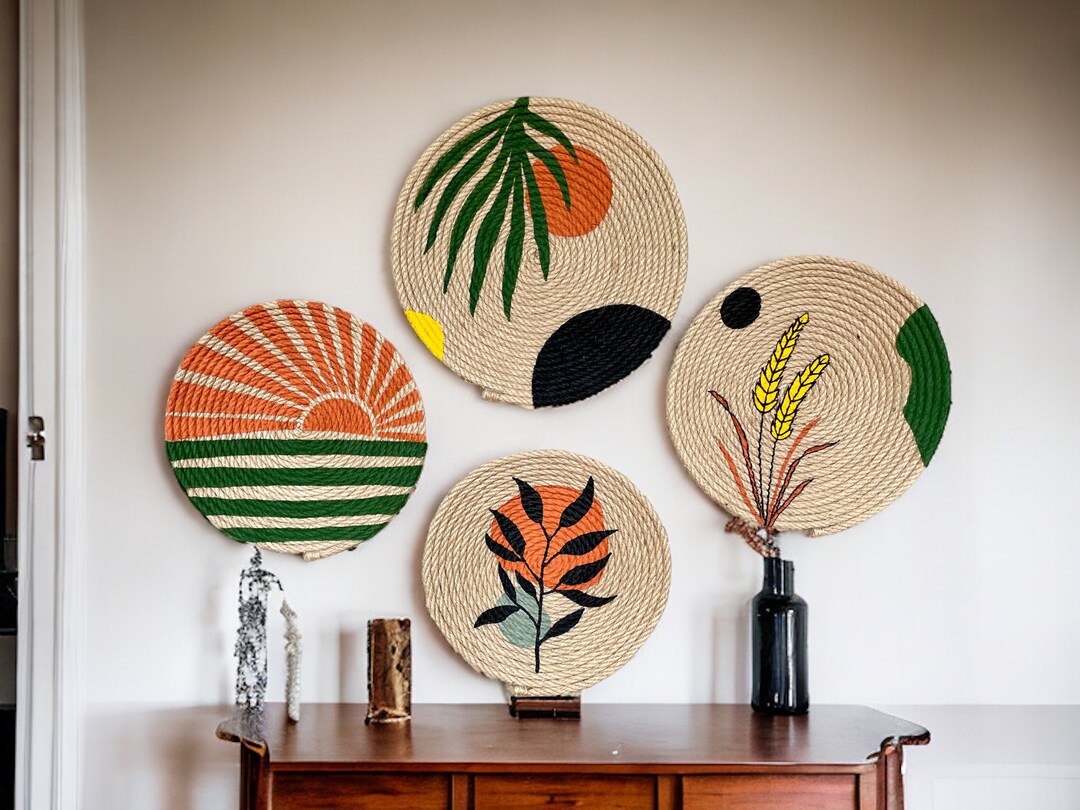wicker-wall-basket-set-boho-wall-decor-african-basket-art-wall-decor